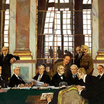 The Signing of Peace in the Hall of Mirrors, Versailles, 28 June 1919