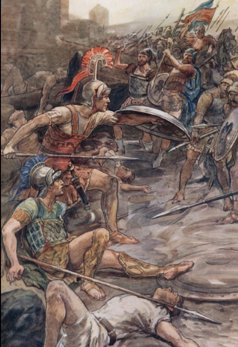 Epaminondas defending Pelopidas, William Rainey | Boeotian War (378-372 BC)