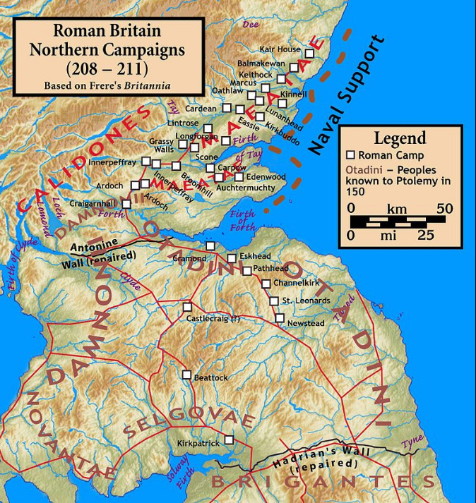 Roman Britain, Northern Campaigns (208 – 211) – The Severan Campaigns