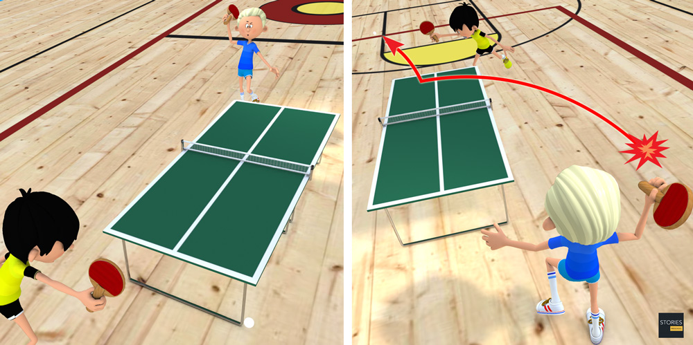 table tennis gameplay