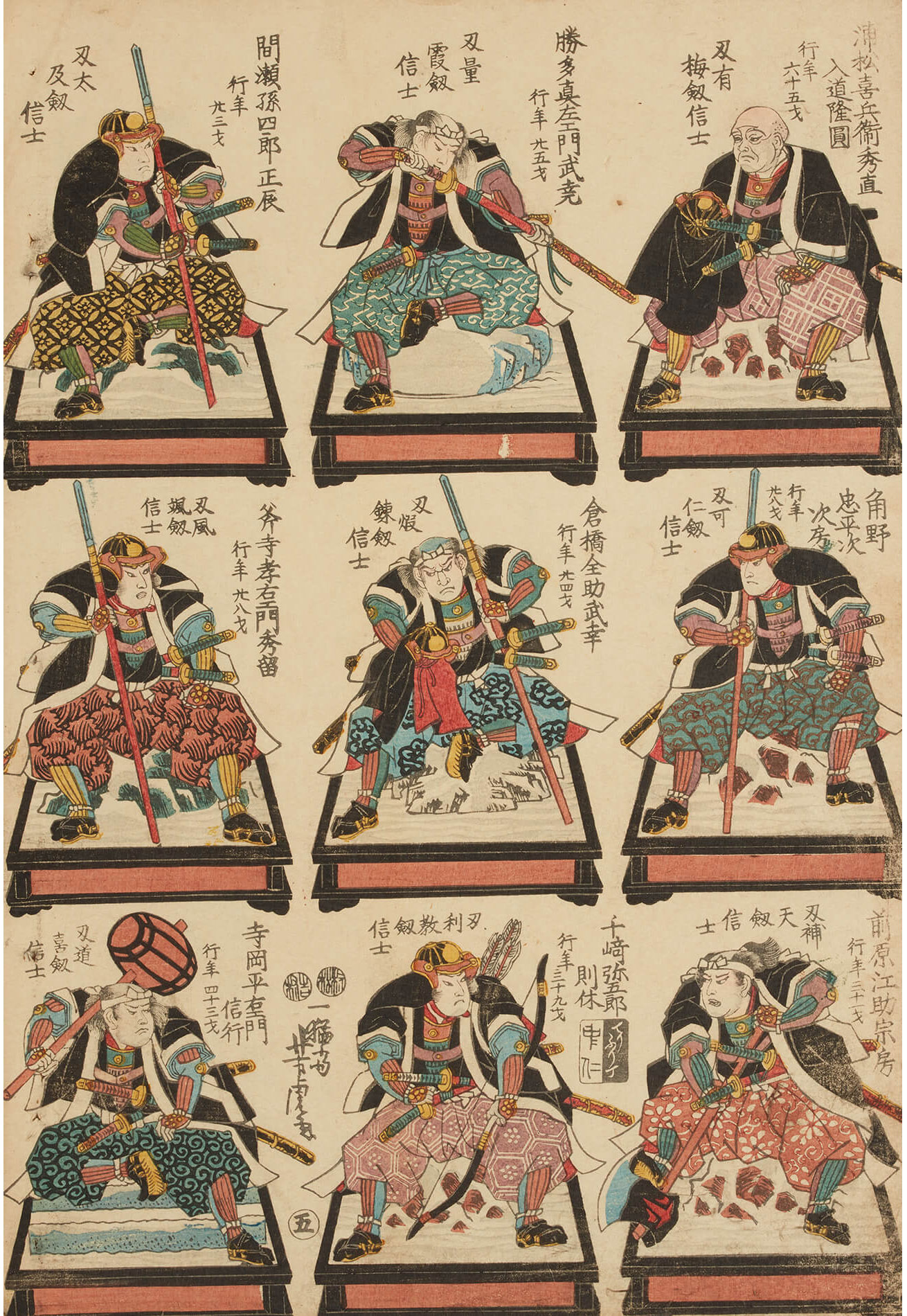 47 Ronin portraits by Utagawa Yoshitora