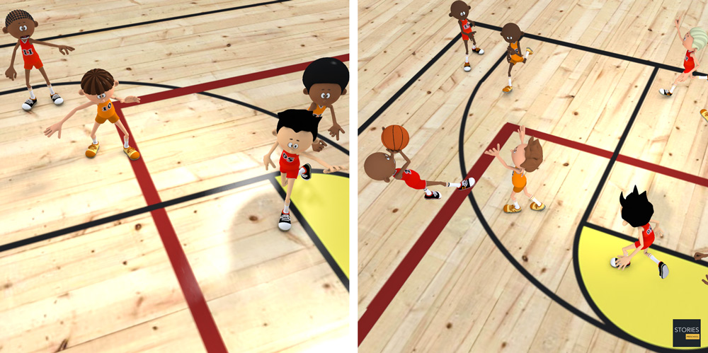 Basketball 2–3 zone defense - Stories Preschool