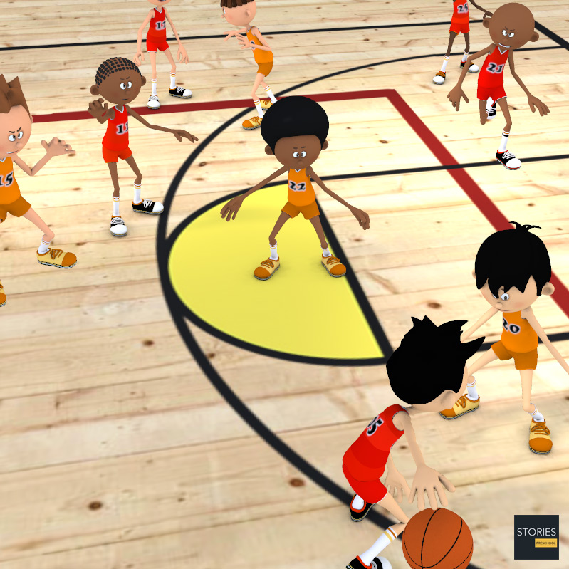 Basketball 1-3-1 zone defense - Stories Preschool