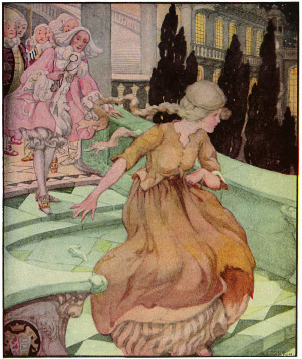 Old, Old Fairy Tales: Cinderella. She lost her slipper as she ran from the castle.