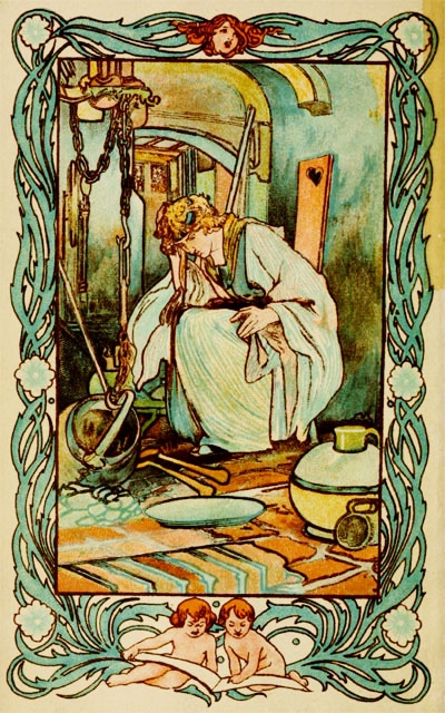 Cindarella illustration by Charles Robinson, 1900. From Tales of Passed Times with stories by Charles Perrault