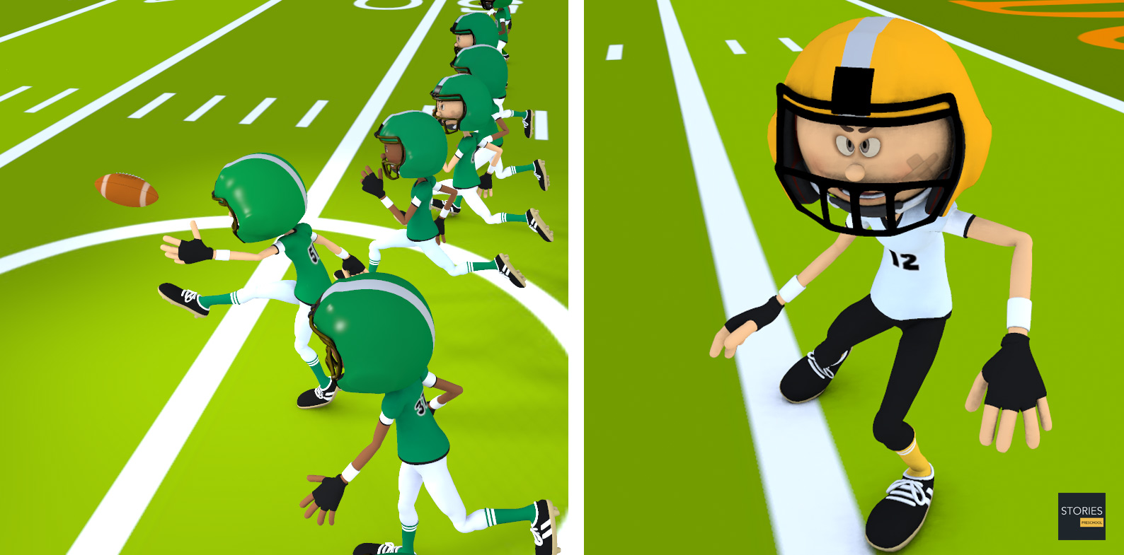 American Football Gameplay | Stories Preschool