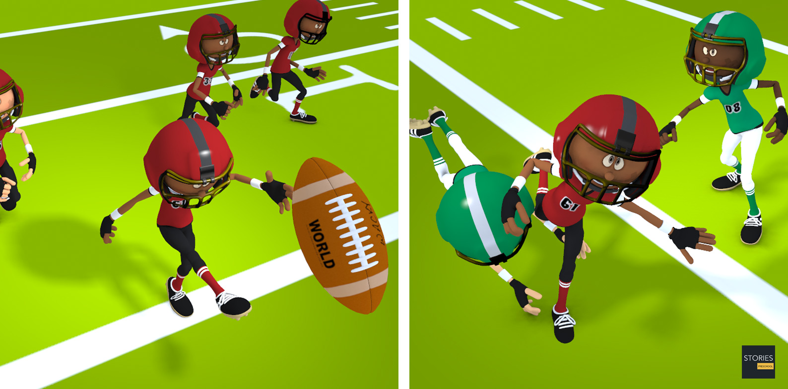 American Football Roughing the Kicker | Stories Preschool