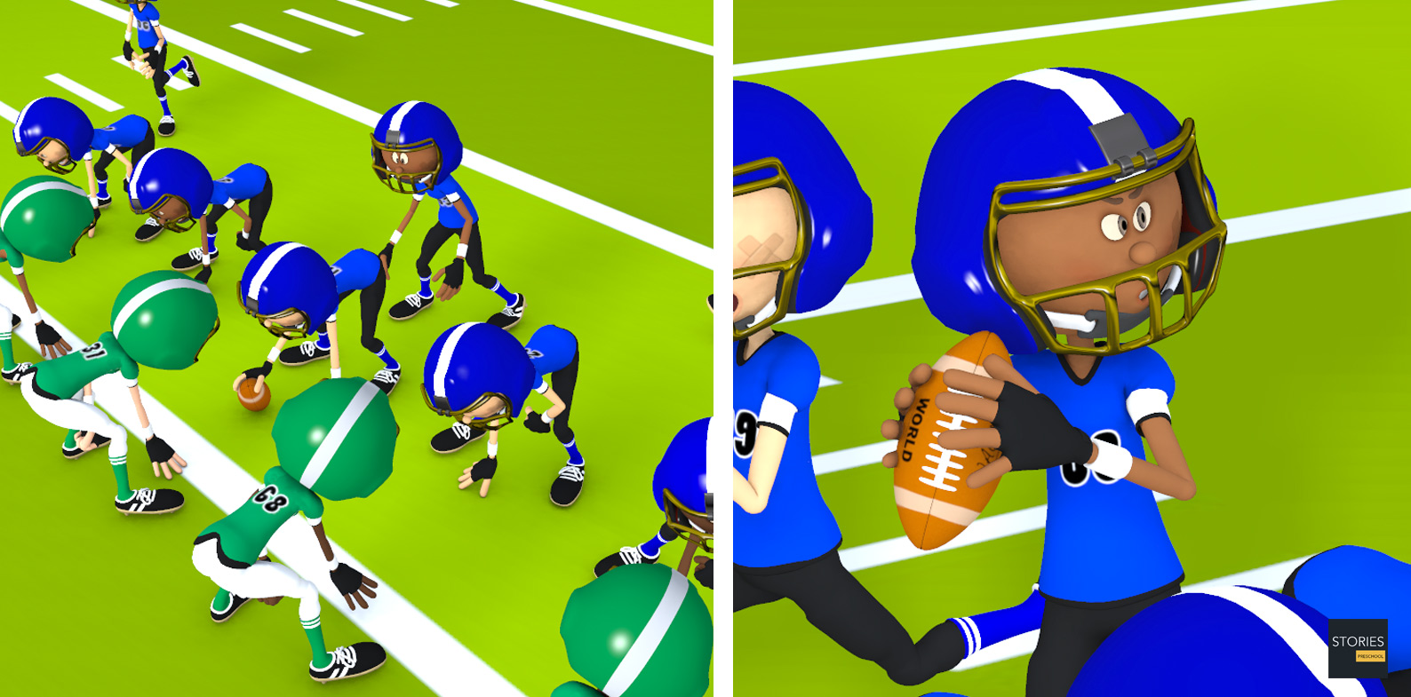 American Football Line of Scrimmage | Stories Preschool