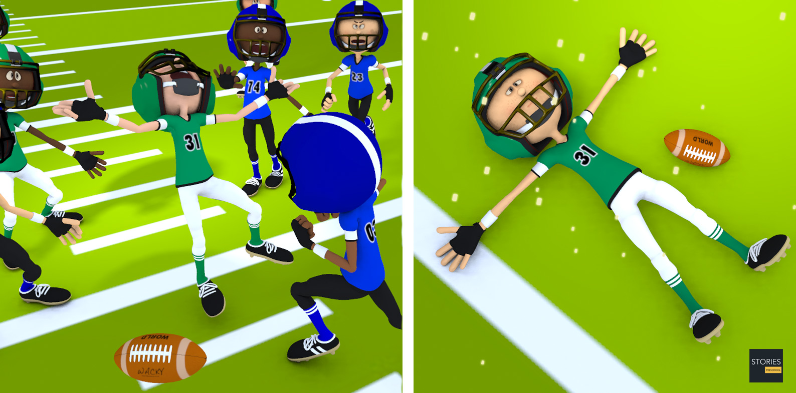 American Football Fighting | Stories Preschool